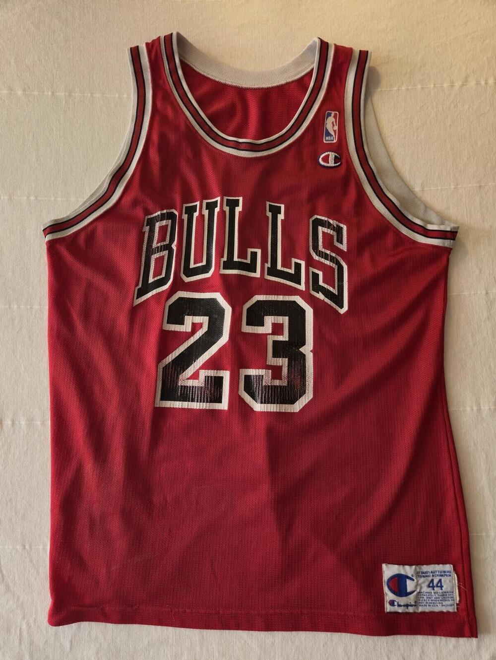 Vintage Chicago Bulls Michael Jordan #23 Champion Jersey Size 44